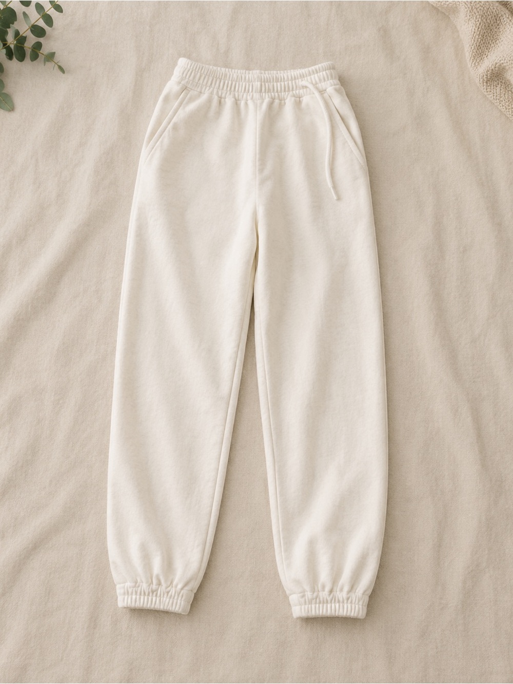 Aritzia Sweatfleece Cozy Fleece Jogger Sweatpants Cream White Size XL